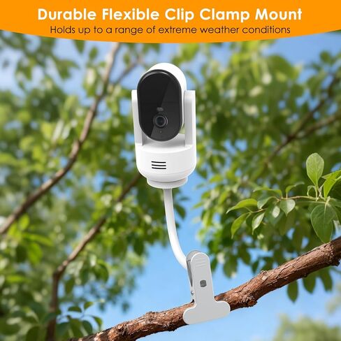 Flexible Clamp Mount for Arlo Essential Indoor/Outdoor Pan Tilt Security Camera 2K (2025 Release), Gooseneck Monitor Mounting Bracket for Pole/Desk/Shelf, No Wall Damage, for Indoor/Outdoor, 2 Pack in Kuwait