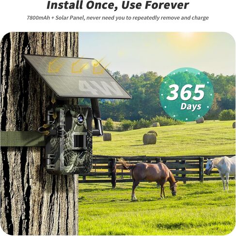 SEHMUA Trail Camera Cellular Trail Cameras 2K Live Streaming 4G LTE Cellular Gen 3rd Solar Powered Game Camera Remote Phone Access Playback Motion Activated 0.2s Trigger Time Green in Kuwait