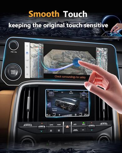 واقي شاشة لكزس LX 600 2022-2026، شاشة معلومات ترفيهية مقاس 12.3 بوصة + طبقة سفلية من الزجاج المقسى مقاس 7 بوصات لملحقات LX600 2026 2025 2024 in Kuwait