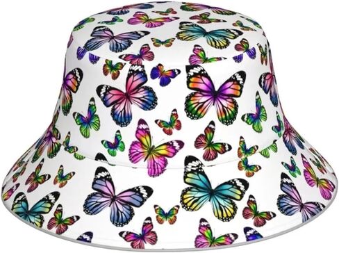 Bucket Hat for Women Men Reversible Print Sun Cap Beach Hats, Hot Summer Outdoor Travel Packable Fisherman Cap in Kuwait