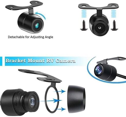 HD Backup Camera for Cars, CCD Night Vision, 170° Wide Angle Waterproof Rear View Monitor with Parking Guidelines, Blind Spot Assist, 8HolePunch in Kuwait