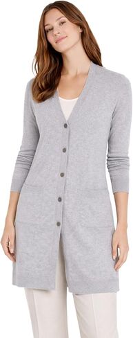 State Cashmere Women's Button Front Cardigan 100% Pure Cashmere V Neck Fashion Sweater Dress with Pockets in Saudi Arabia