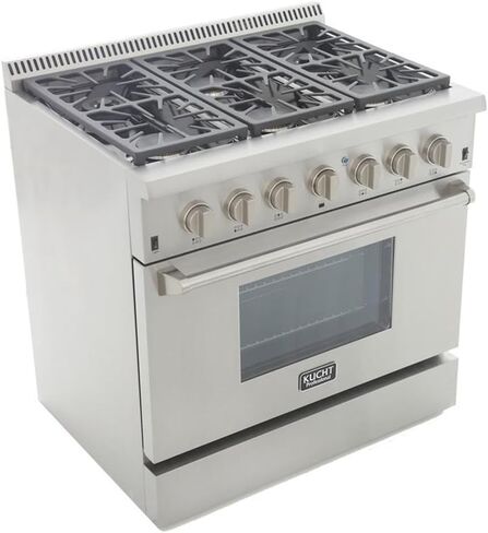 Kucht KRD366F/LP-S Professional 36 بوصة 5.2 قدم مكعب نطاق وقود مزدوج لغاز البروبان، الفولاذ المقاوم للصدأ، 36 بوصة، فضي كلاسيكي in Saudi Arabia