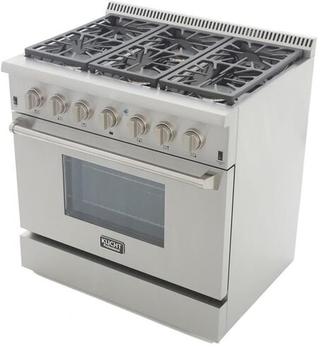 Kucht KRD366F/LP-S Professional 36 بوصة 5.2 قدم مكعب نطاق وقود مزدوج لغاز البروبان، الفولاذ المقاوم للصدأ، 36 بوصة، فضي كلاسيكي in Saudi Arabia