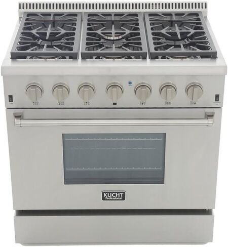 Kucht KRD366F/LP-S Professional 36 بوصة 5.2 قدم مكعب نطاق وقود مزدوج لغاز البروبان، الفولاذ المقاوم للصدأ، 36 بوصة، فضي كلاسيكي in Saudi Arabia