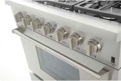 Kucht KRD366F/LP-S Professional 36 بوصة 5.2 قدم مكعب نطاق وقود مزدوج لغاز البروبان، الفولاذ المقاوم للصدأ، 36 بوصة، فضي كلاسيكي in Saudi Arabia