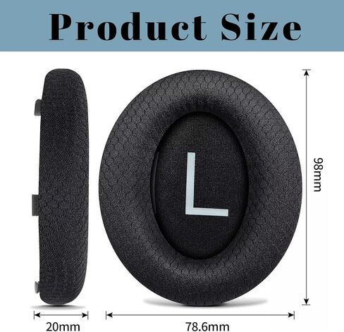 وسادات أذن Q30/Q35، وسادات أذن بديلة من جل التبريد Bose QC35، وسادات أذن لسماعات Bose QuietComfort 35 (QC35) وQuiet Comfort 35 II، وإسفنج عازل للضوضاء، وسائد أذن بسمك إضافي in Kuwait