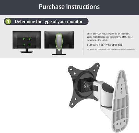 Strong Aluminum Wall Mount for Computer Monitors 17 27 Inch 75x75 100x100mm with Tilt Strong Aluminum Observe Wall Mount in Saudi Arabia
