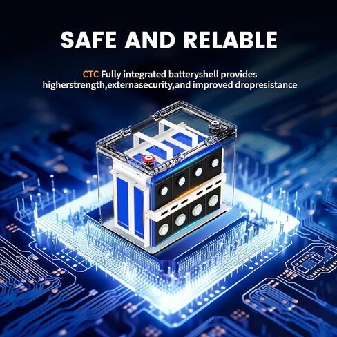 12V 100Ah LiFePO4 Battery BCI Group 24 Lithium Battery Built-in 100A BMS, Up to 15000 Deep Cycles, Perfect for RV, Marine, Home Energy Storage in Kuwait