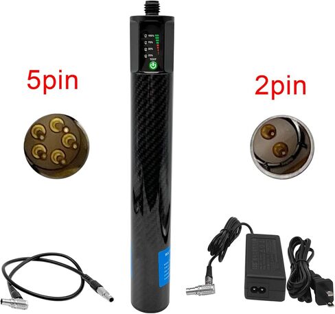 بطارية 5 Pin 10000mAh GPS Pole متوافقة مع topcon External HIPER GR3 GR5 HR، بطارية عصا 11.1 فولت لقاعدة GPS مع شاحن in Kuwait