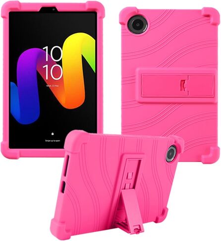 Case for TCL TAB 8 NXTPAPER 5G 8.7 Inch Tablet, Kids Friendly Soft Silicone Adjustable Stand Cover for TCL TAB 8 Gen2 8.7 Tablet Case(Black) in Kuwait