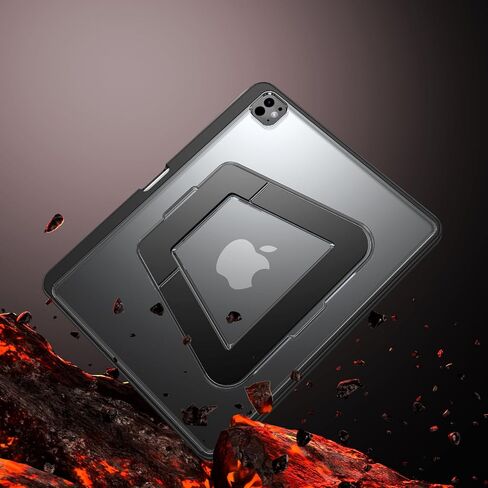 حافظة لجهاز iPad Pro 13 بوصة M4(2024) مع حامل متعدد الزوايا فائق الثبات، حامل أقلام مدمج، حافظة مقاومة للصدمات، غطاء حماية نحيف بمسند لجهاز iPad Pro 13، أسود in Kuwait