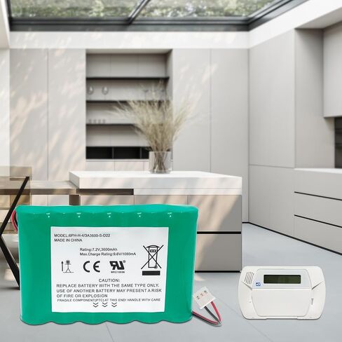 300-03866 استبدال بطارية لجهاز Honeywell Alarm Lynx 5100، 5200، 5210، Lynx Touch 7000، وحدة تحكم Lyric، لوحة مفاتيح Lyric LCP500-L LYNXRCHKIT-SHA ADT Ademco System in Kuwait