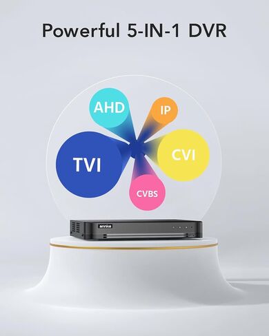 ANNKE 16CH 1080P Lite Hybrid 5 في 1 CCTV DVR و12 حزمة 1080P HD TVI كاميرا مراقبة منزلية خارجية وداخلية. IP66 مقاوم للماء، رؤية ليلية/نهارية، محرك أقراص ثابتة سعة 2 تيرابايت in Kuwait
