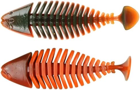 HADORAM Centipede Bellows Gill Soft Lures Unique Vibrating Swim Action Swimbait Ribbed Fishing Baits Tackle for Saltwater and Freshwater Bass, Crappie, Walleye, Trout in Kuwait