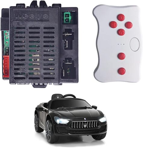 JRRXM Weelye RX23 7 Pin Socket 2.4G Bluetooth Control Box Receiver Kit is Suitable for Ride On Toy Cars, Wellye RX18 Controller Box Transmitter Motherboard for Power Wheel Replacement Accessories in Kuwait