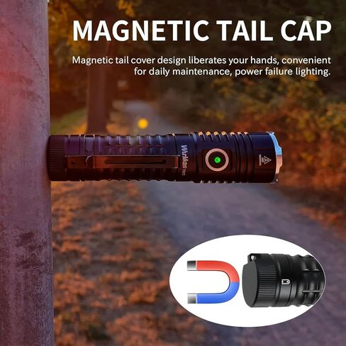Wurkkos TS22 Flashlight High Lumen Rechargeable - 4800 Lumens Super Bright 70.3 HI LED Flashlight USB C Charging IP68 Waterproof Regulated Output for Dog Walking Ramping Emergency Hiking in Kuwait