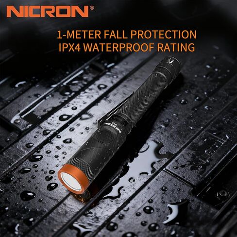 NICRON B76 2AA Penlight Flashlight Rechargeable, 1000 High Lumen 6 Modes Max 230hours with 90 Degree Rotatable and Magnetic Base Handfree Flashlight for Work,Repair, Emergency in Kuwait