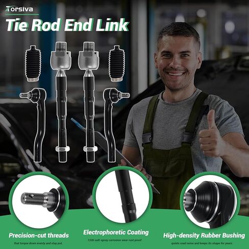 K750159 ES800474 EV800576 ES800473 8PCS DRIVER SIDE SIDE INNER TIE TIE ROD BAR in Saudi Arabia