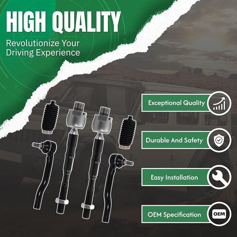 K750159 ES800474 EV800576 ES800473 8PCS DRIVER SIDE SIDE INNER TIE TIE ROD BAR in Saudi Arabia