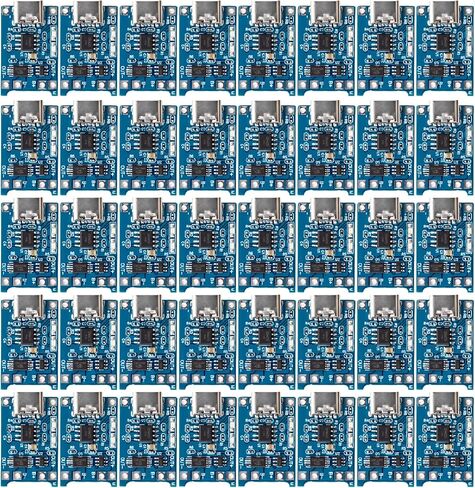 40 قطعة من واجهة الإدخال TP4056 Type-C USB 5V 1A متوافقة مع لوحات شحن وحدة شاحن بطارية ليثيوم 18650 مع وظائف الحماية المزدوجة. in Kuwait