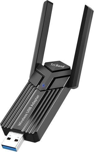 AXE5400 WiFi 6E USB WiFi Adapter for PC Desktop Laptop, Tri-Band 6GHz/5GHz/2.4GHz, USB 3.0, MU-MIMO, Wireless Network Dongle for Windows 11/10 Driver-Free in Kuwait