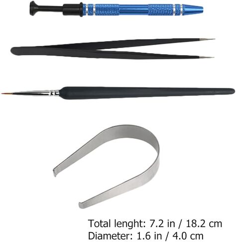 NOLITOY Mechanical Keyboard Stem Holder Tool Kit with Tweezers and Brush, 4pcs Set for Switch and Keycap Removal, Compatible with Mechanical Keyboard Repair and Maintenance in Kuwait