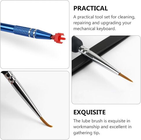 NOLITOY Mechanical Keyboard Stem Holder Tool Kit with Tweezers and Brush, 4pcs Set for Switch and Keycap Removal, Compatible with Mechanical Keyboard Repair and Maintenance in Kuwait