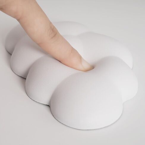 Cloud Ergonomic Soft Wrist Rest Pad - Comfortable Keyboard & Mouse Support for Desk & Office, Cushioned Wrist Support in White in Kuwait