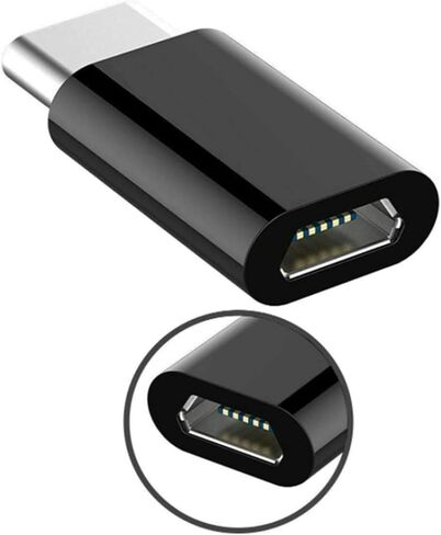 12x محول Micro-USB إلى USB C، محول شحن صغير إلى Typec، موصل تحويل محول USB من النوع C مع المقاوم in Kuwait