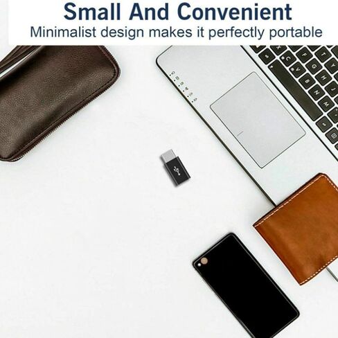 12x محول Micro-USB إلى USB C، محول شحن صغير إلى Typec، موصل تحويل محول USB من النوع C مع المقاوم in Kuwait