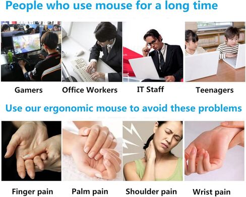 Ergonomic Mouse Left Hand,Vertical USB Wired Mouse Left-Handed Mice,3 Adjustable Resolution (800/1200/1600),USB Optical Gaming Office Mouse for PC Laptop Computer Desktop Mac Specially for Lefty in Kuwait