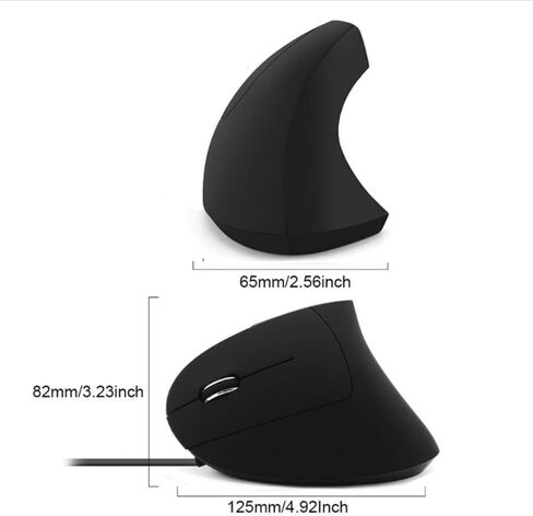 Ergonomic Mouse Left Hand,Vertical USB Wired Mouse Left-Handed Mice,3 Adjustable Resolution (800/1200/1600),USB Optical Gaming Office Mouse for PC Laptop Computer Desktop Mac Specially for Lefty in Kuwait