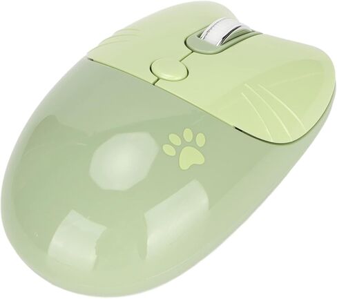 Bluetooth Mouse, 2.4G Cute Cartoon Cat Dual Mode Computer Mouse for Tablet Phone, Three Level Dpi Mini Silent for Office Home(Green) in Kuwait