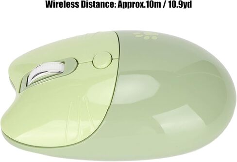 Bluetooth Mouse, 2.4G Cute Cartoon Cat Dual Mode Computer Mouse for Tablet Phone, Three Level Dpi Mini Silent for Office Home(Green) in Kuwait