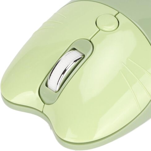 Bluetooth Mouse, 2.4G Cute Cartoon Cat Dual Mode Computer Mouse for Tablet Phone, Three Level Dpi Mini Silent for Office Home(Green) in Kuwait
