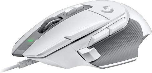 ماوس الألعاب السلكي G502 X من لوجيتك - مفاتيح أساسية بصرية ميكانيكية هجينة LIGHTFORCE، مستشعر ألعاب Hero 25K، متوافق مع الكمبيوتر الشخصي - macOS/Windows - أبيض (متجدد) in Kuwait