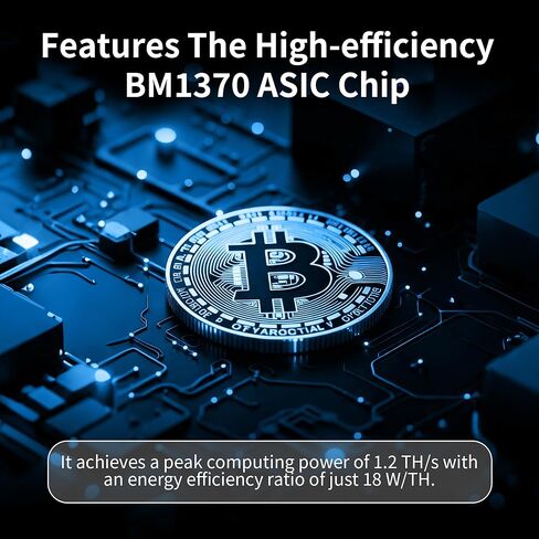 جهاز تعدين البيتكوين Bitaxe Gamma 601، BM1370 ASIC، 1.2TH/S، 18W/TH، تعدين منفرد، موفر للطاقة، مفتوح المصدر (أسود) in Kuwait