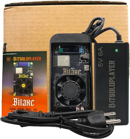 جهاز تعدين البيتكوين Bitaxe Gamma 601، BM1370 ASIC، 1.2TH/S، 18W/TH، تعدين منفرد، موفر للطاقة، مفتوح المصدر (أسود) in Kuwait