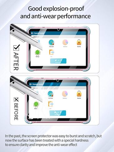 واقي شاشة لجهاز YINOCHE 101 Android مقاس 10 بوصة، مضاد للخدش 9H حساس للمس، حواف مستديرة 2.5D خالية من الفقاعات، سهل التركيب، عبوتان. in Kuwait