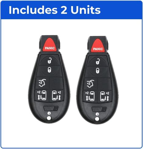استبدال Key Fob متوافق مع Town & Country 2008-2016 FCC IYZ-C01C IYZC01C رقم الجزء 56046704 56046704AG 56046705 56046705AG حزمة من 2 in Kuwait