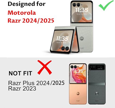 Wallet Case for Motorola Razr 2025/2024, Razr 2025/2024 Phone Case with Strap for Women Girls, Cute Stylish Design Shockproof Case Compatible with Moto Razr 2024/2025 Blue in Kuwait