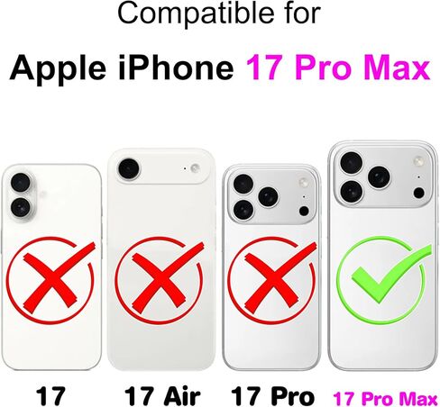 for iPhone 17 Pro Max Wallet case, Flip Folio Cover with Stand Feature for Women Men, PU Leather Phone Case Fit for iPhone 17 Pro Max 6.9 inch [Rose Gold-Butterfly] in Saudi Arabia
