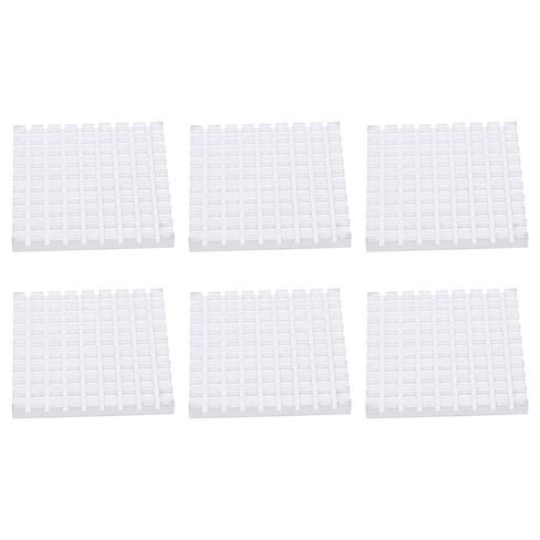 Aluminum Heat Sink Cooler 10Pcs 48x5x48mm Silver Chip Cooling Fin - Efficient Heat Dissipation, Compact Design for CPU, Amplifier, Router Electronics in Kuwait