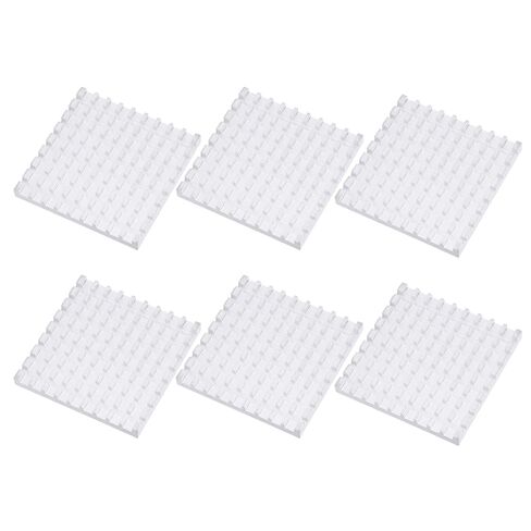 Aluminum Heat Sink Cooler 10Pcs 48x5x48mm Silver Chip Cooling Fin - Efficient Heat Dissipation, Compact Design for CPU, Amplifier, Router Electronics in Kuwait