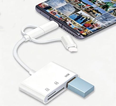 محول قارئ بطاقات الهاتف المحمول ستة في واحد، موسع USB متعدد الوظائف، محطة إرساء بطاقة الذاكرة TF SD، محور USB in Kuwait