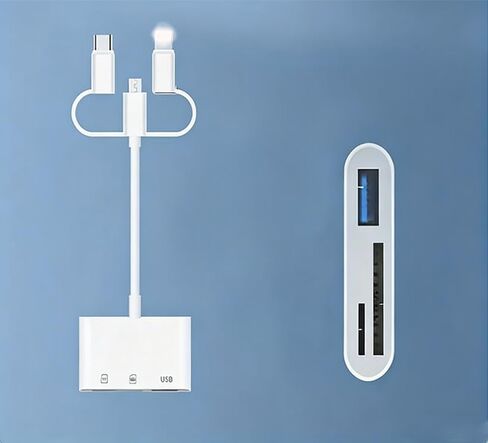 محول قارئ بطاقات الهاتف المحمول ستة في واحد، موسع USB متعدد الوظائف، محطة إرساء بطاقة الذاكرة TF SD، محور USB in Kuwait