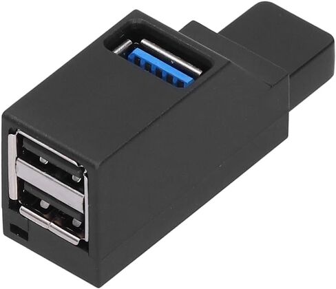 موزع USB بثلاثة منافذ مع حبل - محول نقل البيانات المحمول USB 3.0 و2.0 لأجهزة الكمبيوتر المحمولة وأجهزة الكمبيوتر المكتبية، تصميم مضغوط in Kuwait