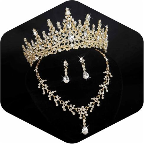 مجموعات تارياس ومجوهرات الفضة للنساء ، أقراط تياراس وقلادة لحفل الزفاف ، عيد ميلاد ، مجموعات مجوهرات الزفاف الكريستانية للحفاظ على حفلة عيد ميلاد الأزياء (A5) in Kuwait