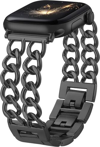 DaQin Gold Band Compatible with Apple Watch Bands for Women 40mm 42mm 38mm 41mm 44mm 45mm 46mm, Adjustable Metal Chain Link Bracelet Accessories for iWatch Band Series 11 10 9 8 7 6 5 4 3 2 1(No Case) in Kuwait